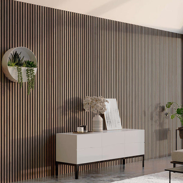 WOODFLEX Flexible Acoustic Wood Slat Wall Panel, Walnut Veneer - 2700m ...