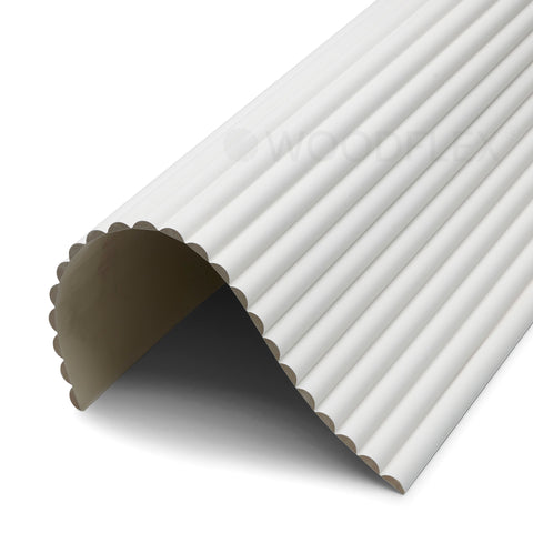 WOODFLEX WHITE PRIMED FLEXIBLE UNDERBENCH - HALF ROUND 27 - 900mm X 600mm