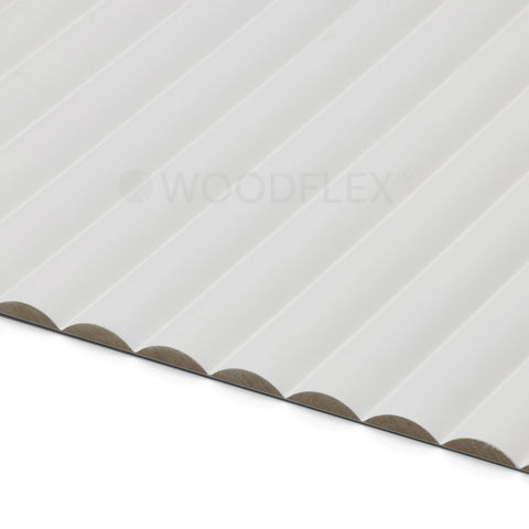 WOODFLEX WHITE PRIMED FLEXIBLE - HALF ROUND 37 - 2700mm x 600mm