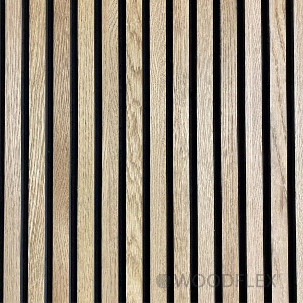 WOODFLEX Flexible Acoustic Wood Slat Wall Panel, Oak Veneer - 2700mm x ...