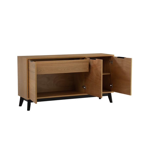 MALTON Sideboard Buffet 143cm - Natural & Black – Modern Furniture