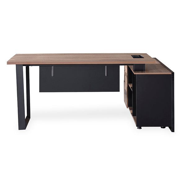 ADRIANO Executive Office Desk with Left Return 160-180cm - Light Brown ...