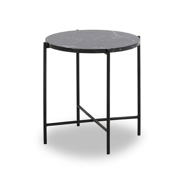 JADEN Side Table Small 45cm - Black & White – Modern Furniture